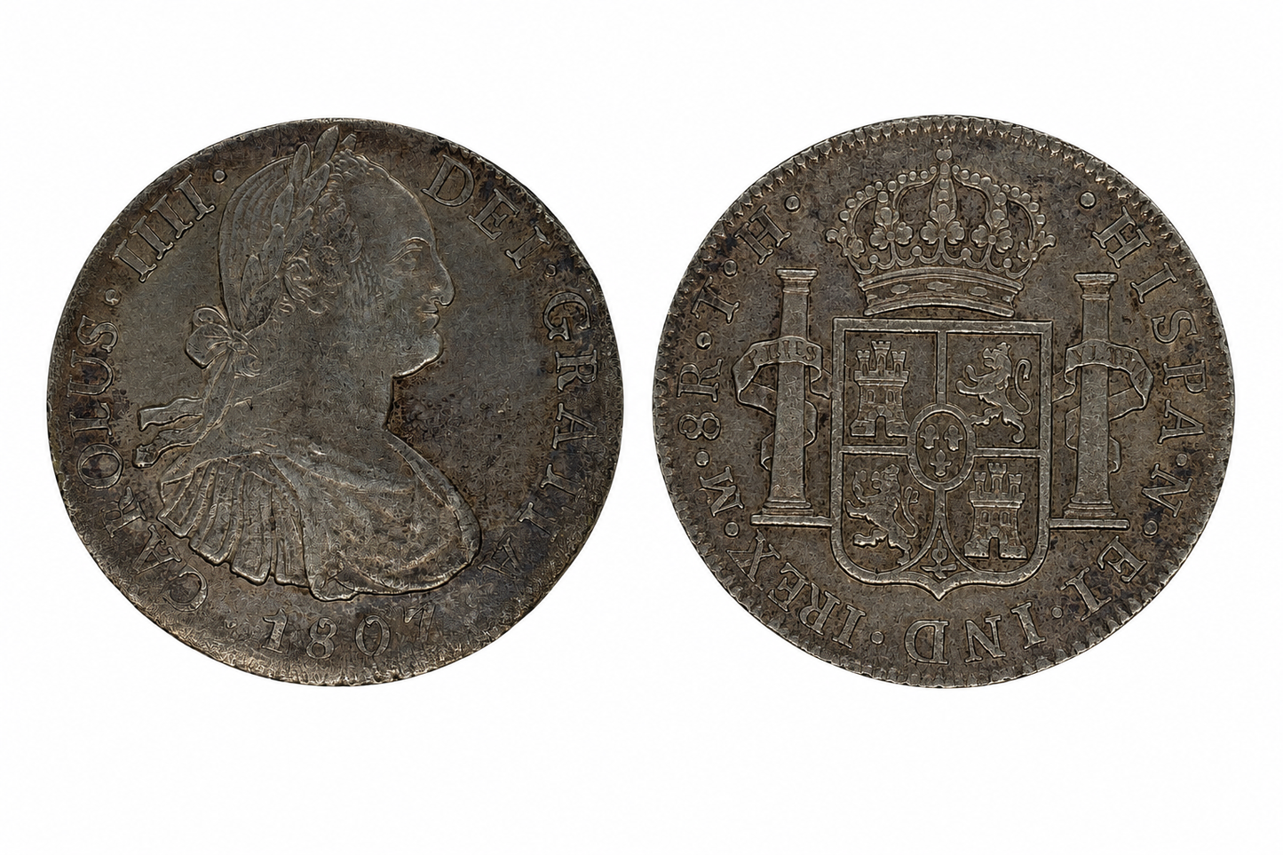 1807. Carlos IV. México. TH. 8 reales.